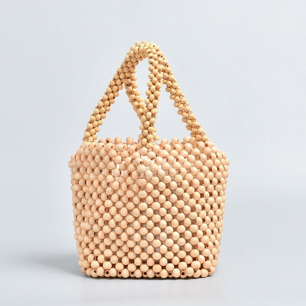 Zhuge Bolso de hombro tejido para mujer, bolso de mano tejido, bolso de mano tejido elegante para playa de verano, bolsos de hombro de 5,7 x 5,7 x 5,7 pulgadas (caqui)