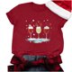 thumbnail image 5 of Camisas de Navidad Para Mujer Tops de Cuello Redondo Blusa Informal de Manga Corta Con Estampado de Moda Odeerbi  ODB195667, 5 of 6