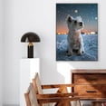 thumbnail image 5 of Hudo Dog Christmas Canvas Wall Art, West Highland White Terrier Dog Wall Art Prints Dogs Hanging Wall Pictures Decoration for Holiday Living Room Bedroom Bathroom, 5 of 5