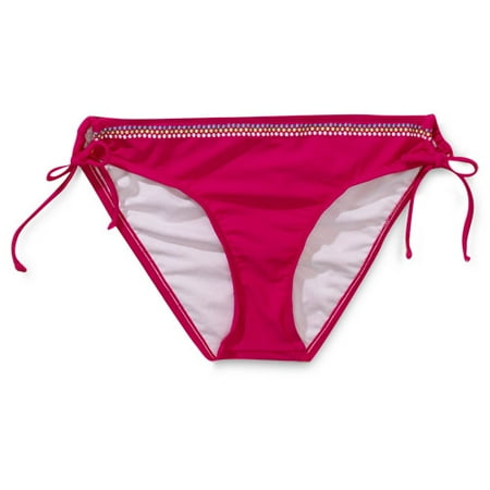 Juniors Stripe String-Tie Bikini Bottom