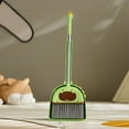 thumbnail image 6 of Kids Broom and Dustpan Set with Stainless Steel Handle,Space-Saving Cleaning Tools for Home,Office,Kitchen,3-Layer Bristles for Efficient Sweeping,Built-in Comb for Pet Hair,22 Inch Adjustable Broom, 6 of 6
