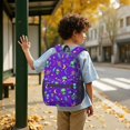 thumbnail image 6 of Alien Moon Purple Pattern 17" School Backpacks for Teens,Waterproof Oxford Fabric,S-Shape Padded Straps for School,Travel,Hiking,Camping, 6 of 6