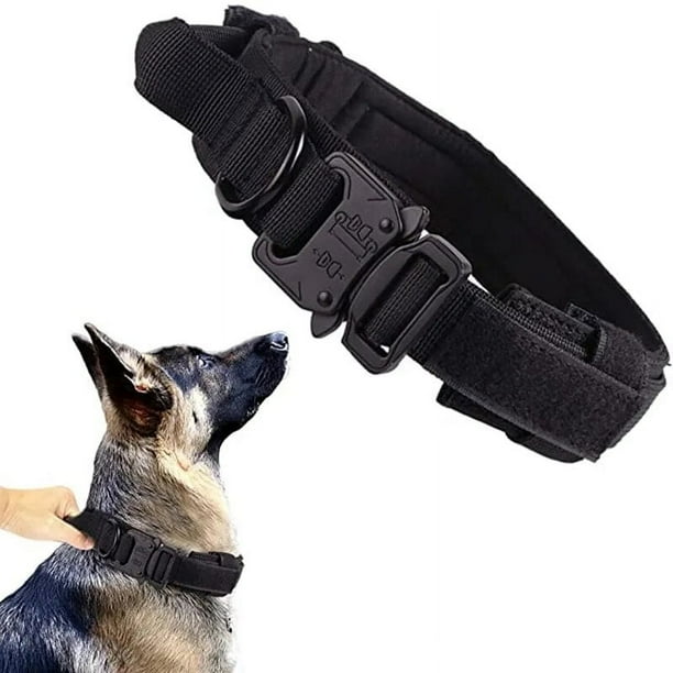 Durable Tactical Dog Collar Leash Set Adjustable Military Pet Collar Leash Medium Large Dog German Shepherd Training Accessories ShopWise Round Walmart en linea