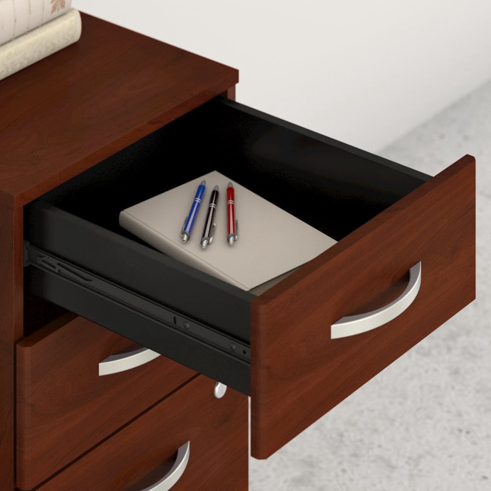 Studio C 3 Drawer Mobile File Cabinet in Hansen Cherry - Engineered Wood