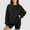 Black, variant on Womens Plus Size Shirts Essentials Sweatshirt Fashion Round Neck Long Sleeve Tops Loose Blouse