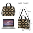 thumbnail image 3 of FORMRS 16" Laptop Bag Carrying Sleeve Case with Handle Travel Shoulder Briefcase, Black Geometric, 3 of 8