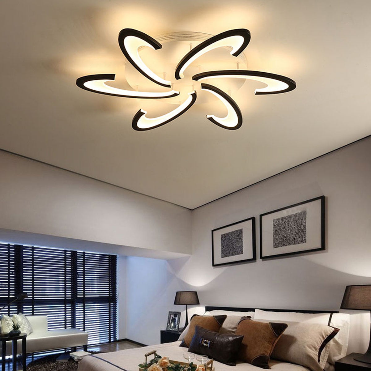 Modern Creative Round Shape LED Flush Mount Ceiling Light Bedroom Fixture Lamp 