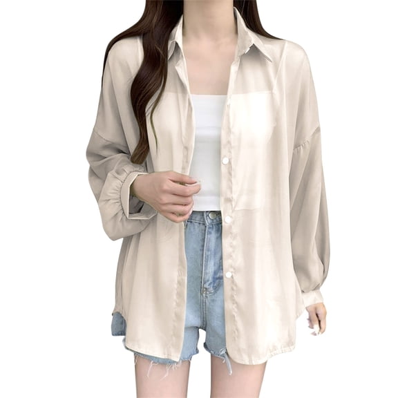 LEKODE Lightweight Cardigans for Women Light See Through Light Weight Cardigan Women Sheer Cardigans Going Out Tops Travel Cardigan Mesh Shrug Open Front Cardigan Womens Cardigan Beige L