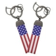 thumbnail image 5 of FRCOLOR 2pcs American Flag Keychain Tag With Key Ring And Carabiner Car Key Chain For Men Usa Flag Key Chains With Anti Lost D Ring Car Accessory Key Ring, 5 of 7