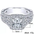 thumbnail image 2 of K-KED Fashion Cubic Zircon 925 Silver Filled Rings Women Delicate Jewelry Wedding Gift Sz 6-10-6, 2 of 6