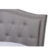 thumbnail image 5 of Baxton Studio Felisa Modern and Contemporary Grey Fabric Upholstered and Button Tufted Queen Size Platform Bed, 5 of 9