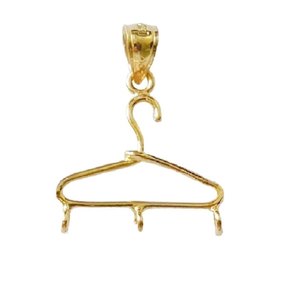 14K Yellow Gold HANGER Charm Holder Pendant