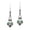 Green-Turquoise, variant on Ornate Marcasite & Oval Mother of Pearl Inlay Sterling Silver Dangle Earrings