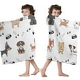 thumbnail image 4 of Cute Dogs Hooded Bath Towel，50"x30" for Ages 3 To 12 Kids, Quick Dry Lightweight Soft Microfiber Hood Beach Towel Cover Up for Kids, 4 of 7