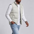 thumbnail image 5 of Men’s Puffer Vest Stand Collar Sleeveless Padded Zip Up Jacket Lightweight Warm Vest with Pockets, 5 of 9