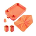 thumbnail image 3 of Bandeja para arte de diamantes con tapa, contenedor de almacenamiento fácil de usar, bandeja clasificadora de cuentas dorado y rojo, 3 of 9