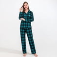 thumbnail image 3 of Mom Daughter Dad Son Baby Dog Matching Pajamas Set 2023 New Christmas Family Look Soft Plaid Sleepwear Thick Warm Loungewear Pjs, 3 of 3
