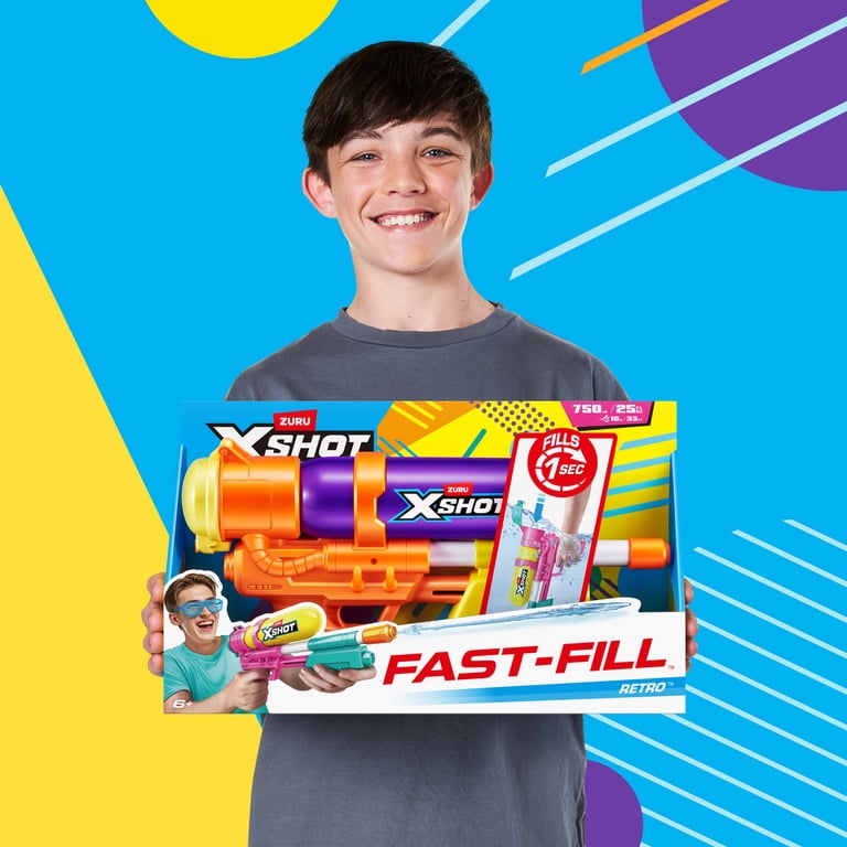 XSHOT Water Fast Fill (33ft & 500ml ) 80s Super Splash Purple