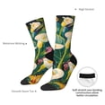 thumbnail image 4 of Cauagu Tropical Floral Jungle Print Crew Socks for Women and Men,Adult Athletic Running Socks 1-Pair Sports Socks Work Gear Socks with Moisture Wicking, 4 of 6