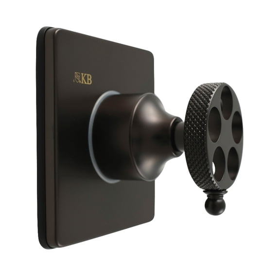 Kingston Brass KS3045RKX Webb Single-Handle Three-Way Diverter Valve with Square Trim Kit in Oil Rubbed Bronze