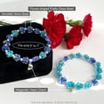 thumbnail image 3 of ARTSY Crafts Pack of 2 Glow in the Dark Firefly Bracelets, Handmade in USA Friendship Bracelets Murano Glass Mermaid Stretch Bracelet Bangle 7-inch, 3 of 6