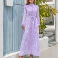 thumbnail image 4 of Robe Longue Lavande Violette Étoilée (Non Réfléchissante) Robes de Soirée pour Femmes Vêtements de Bal, 4 of 5