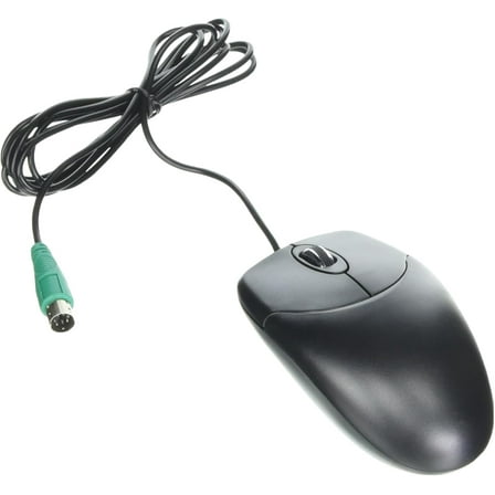 Adesso 3 Button Desktop PS/2 Optical Scroll Mouse, Black