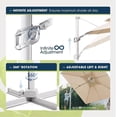 thumbnail image 3 of wikiwiki 11FT 2 Tiers Cantilever Patio Umbrella, Offset Umbrella Outdoor Patio with 360° Rotation and Unlimited Tilting System, Heavy Duty Large Umbrella with Cross Base, Beige, 3 of 4