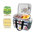 thumbnail image 2 of FORMRS Insulated Cooler Bag 24 Cans Capacity Soft Leakproof Lunch Box with Side Pockets, Pink Hand Drawn Sailboats, 2 of 7