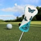 thumbnail image 2 of Funda de protección PU Cuero Macarena Patrón de mariposa Resistente al desgaste Club Head Cover para accesorios deportivos Transporte Conductor blanco, 2 of 8
