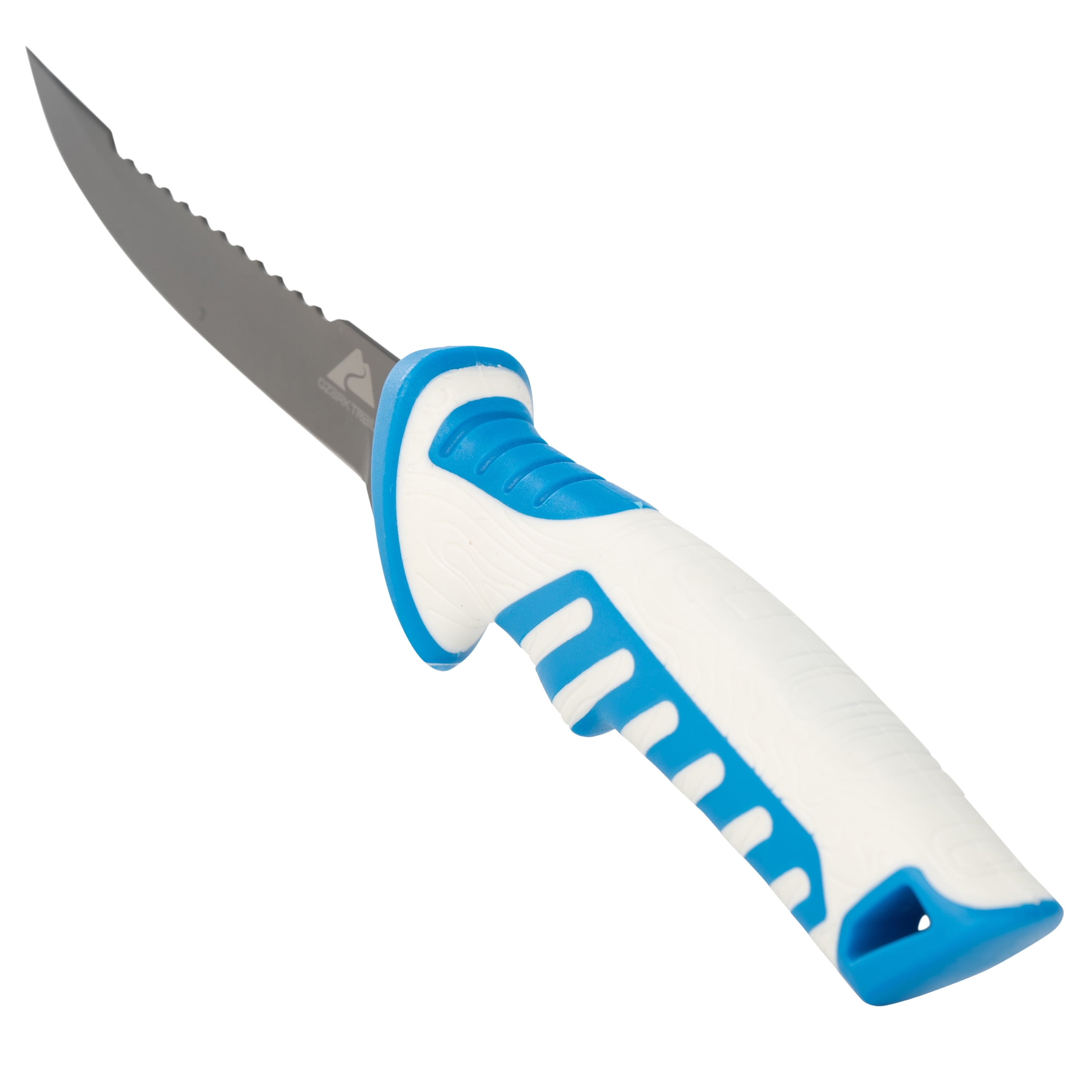 Ozark Trail Saltwater 5″ Bait and Fillet Knife, Straight Edge, Blue and White