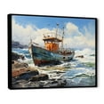 thumbnail image 2 of Designart "Dreamy Regatta Fishing Boat III" Transportation Floater Framed Wall Decor, 2 of 7