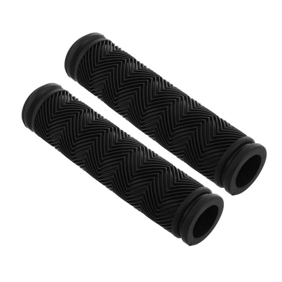 FRCOLOR 1 Pair Bike Handle Grips Non Slip Rubber Bicycle Handlebar Grips Replacement Bike Grips for Mountain Bike Road Bike Scooters Black