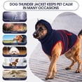 thumbnail image 5 of ROZKITCH Dog Anxiety Vest with Hood,Adjustable Thunder Jacket for Small Dogs,Comfort Dog Calming Vest for Fireworks,Thunderstorms,Separation and Vet Visit,NavyBlue,XS, 5 of 7