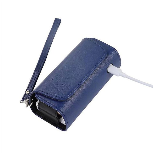 Estuche protector de cuero de microfibra vaquera para cigarrillo electrónico Iqos 3.0, color azul