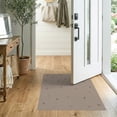 thumbnail image 2 of ODIKA 2'x3' Brown Warm Celestial Moon Phase Botanical Washable Doormat Minimalist Motifs with Delicate Leaf for Entryway, Kitchen, Laundry Room, Non-Slip, Low Pile, 2 of 7