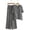 Gray, variant on MOJOGO Women's 2 Piece Outfits V Neck 3/4 Sleeve Top and Wide Leg Pants Casual Summer Two Piece Set for Daily Resort Holiday Lounge Yellow L