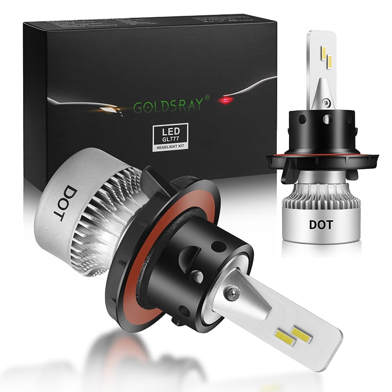 GOLDSRAY H13 LED Headlight Bulbs DOT Compliant 60W 12000 Lumens 200