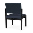 thumbnail image 5 of Lesro Lenox Steel Fabric Armless Waiting Room Guest Chair in Black/Midnight Sky/Blue, 5 of 5