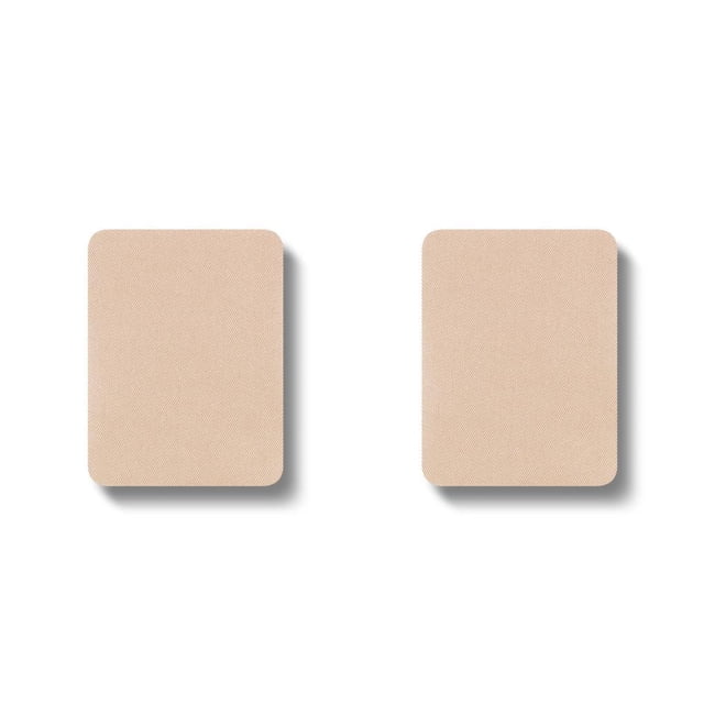 Monstrate Parches para planchar, tela práctica cuadrada, bricolaje, adorno para el codo de la rodilla, juego de herramientas de estilo Simple Beige 2piezas