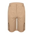 thumbnail image 4 of DYMADE Men Casual Mid-Rise Bermuda Knee Length Cargo Shorts, 4 of 5