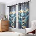 thumbnail image 2 of Yayeee Window Curtains Light Filtering 63"x42" Grommet Panel Pair Home Living Room Decor, Dark Mountains, 2 of 7