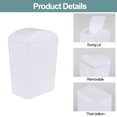 thumbnail image 3 of Tyminin White 4.2 Gallon Plastic Trash Bin with Swing Lid, Swing-Top Garbage Can, Set of 3, 3 of 7