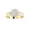 yellow-gold, variant on Platinum 4 Carat LAB GROWN IGI CERTIFIED DIAMOND Contemporary Channel Set Princess And Pave Round Cut Oval Cut Diamond Engagement Ring (D-E Color VS1-VS2 Clarity 3 Ct Center)
