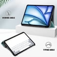 thumbnail image 2 of Allytechgroup Case for iPad Air 11" M2 2024 (6th Gen),iPad Air 5th/Air 4th Gen Case 10.9" (2022/2020) & iPad Pro 11 2018 (1st Gen) Trifold Stand Cover with Screen Protector/Auto Sleep/Wake, Darkgreen, 2 of 10