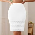 thumbnail image 4 of Censtreet Half Slips for Women Underskirt Dress Extender Lace Trim Knee Length Short Skirt, 4 of 6