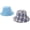 Blue, variant on CoCopeaunts Two Side Reversible Bucket Hat Windproof Sun Protection Fisherman Hat for Men Lightweight Packable Women Bucket Cap