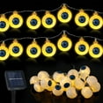 thumbnail image 3 of 20Pcs Solar Eyeball String Light Halloween Decorative Light Portable Bright 20LED Solar Eyeball Lamp Hanging Fairy Light Colorful/Warm White String Light for Party Outdoor Decor, 3 of 11