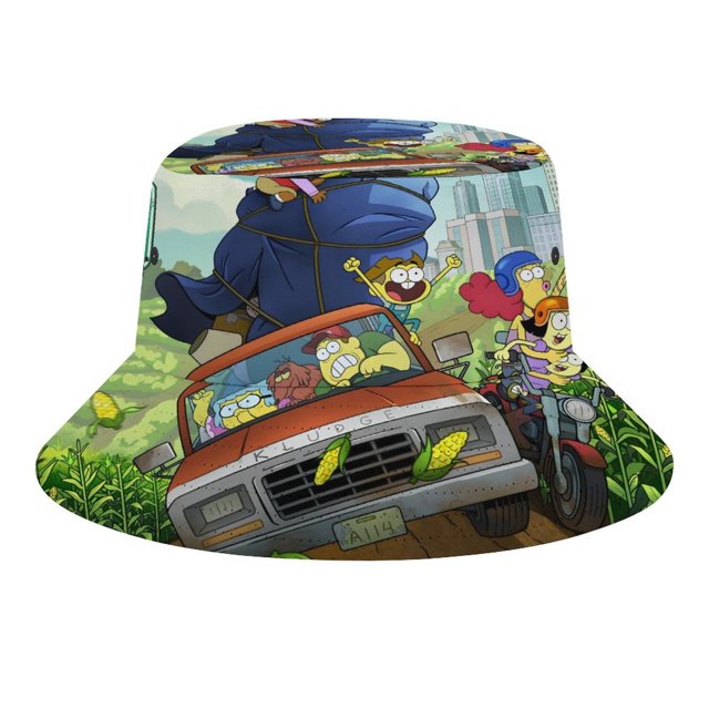 Los Vecinos Green Sombrero bucket para adultos, gorra de protección solar, sombrero de pescador plegable para viajes al aire libre, pesca y actividades de verano
