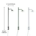 thumbnail image 2 of Bearachild Lámparas de calle de un solo cabezal a escala 1:87, lámpara de diseño de 3V/12V, luz blanca cálida DIY para iluminación de jardín de Artesanía Luz negra/blanca Bearachild  HA066578-01, 2 of 6